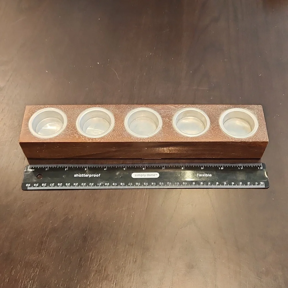 WEST ELM 5 slot candle holder